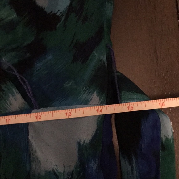 Gorgeous blue/green maxi dress; size 10 - Picture 7 of 8